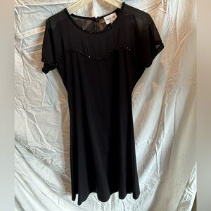 Women’s silky black t shirt dress